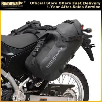 Rhinowalk Motorradtasche, 100 % wasserdicht, 18 l/28 l/48 l, großes Fassungsvermögen, 2 Stück, universelle