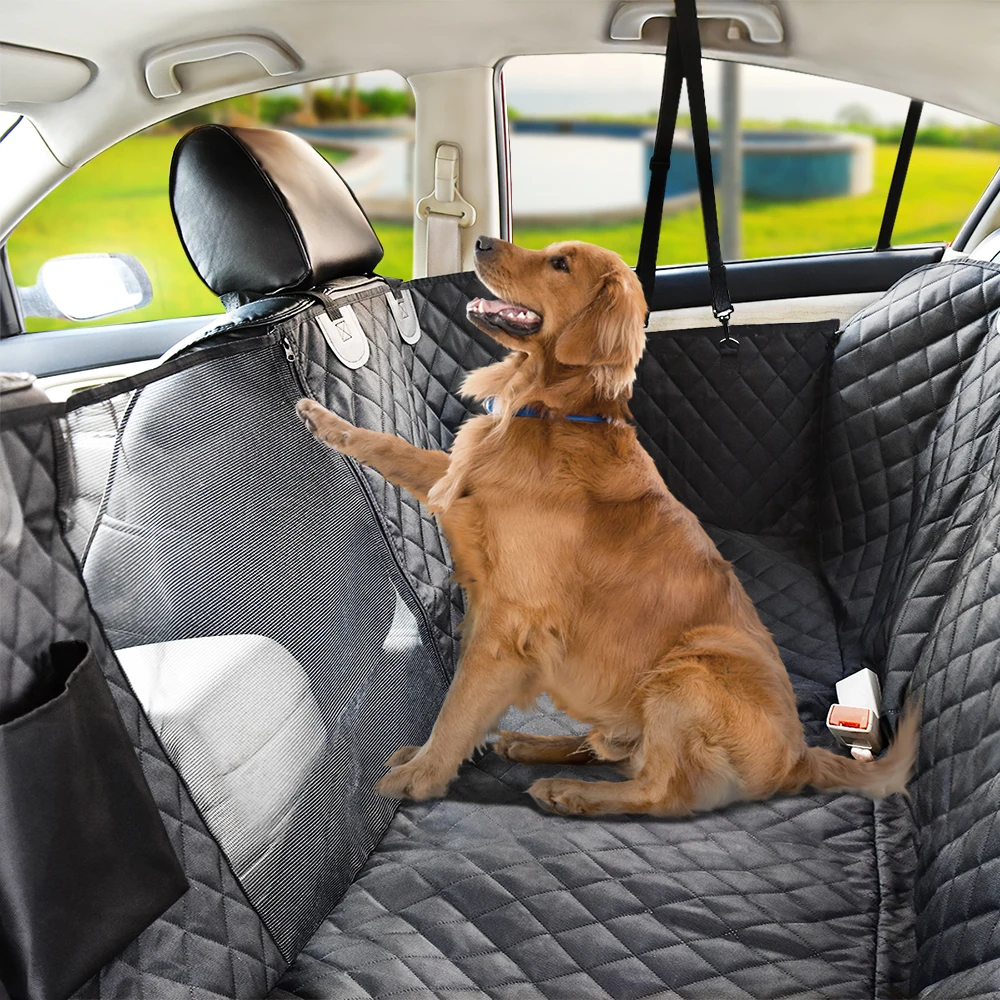 Hundeträger, wasserdicht, hinten und hinten, für Hunde, Autositzbezug – Bild 3