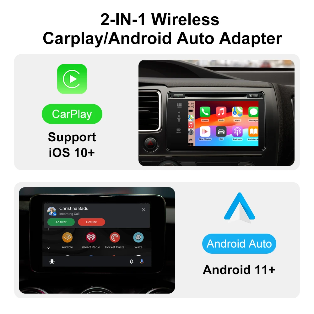 2026 Kabelloser CarPlay-Adapter 2-in-1 Kabelgebunden zu Kabellos – Bild 3