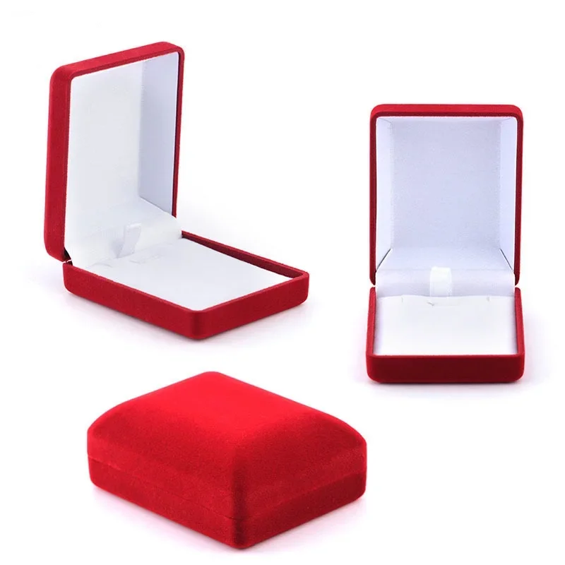 Samt Halskette Box Anhänger Box Schmuck Organizer Geschenk Verpackung – Bild 3