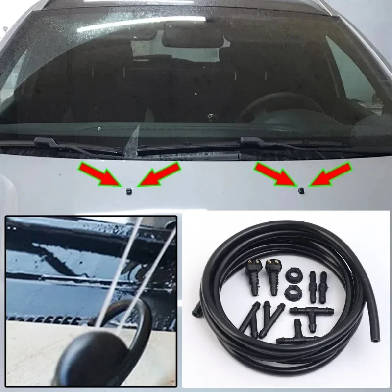 Universal Auto Auto Scheibenwaschschlauch Wischerblatt Rohr Jet Spray – Bild 4