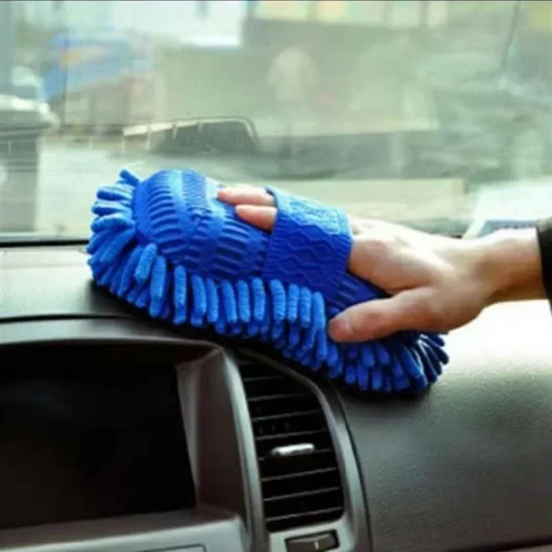 Auto-Waschschwamm aus Mikrofaser-Chenille, Pflegebürste, Waschpad, Waschtuch, Auto-Handschuhe