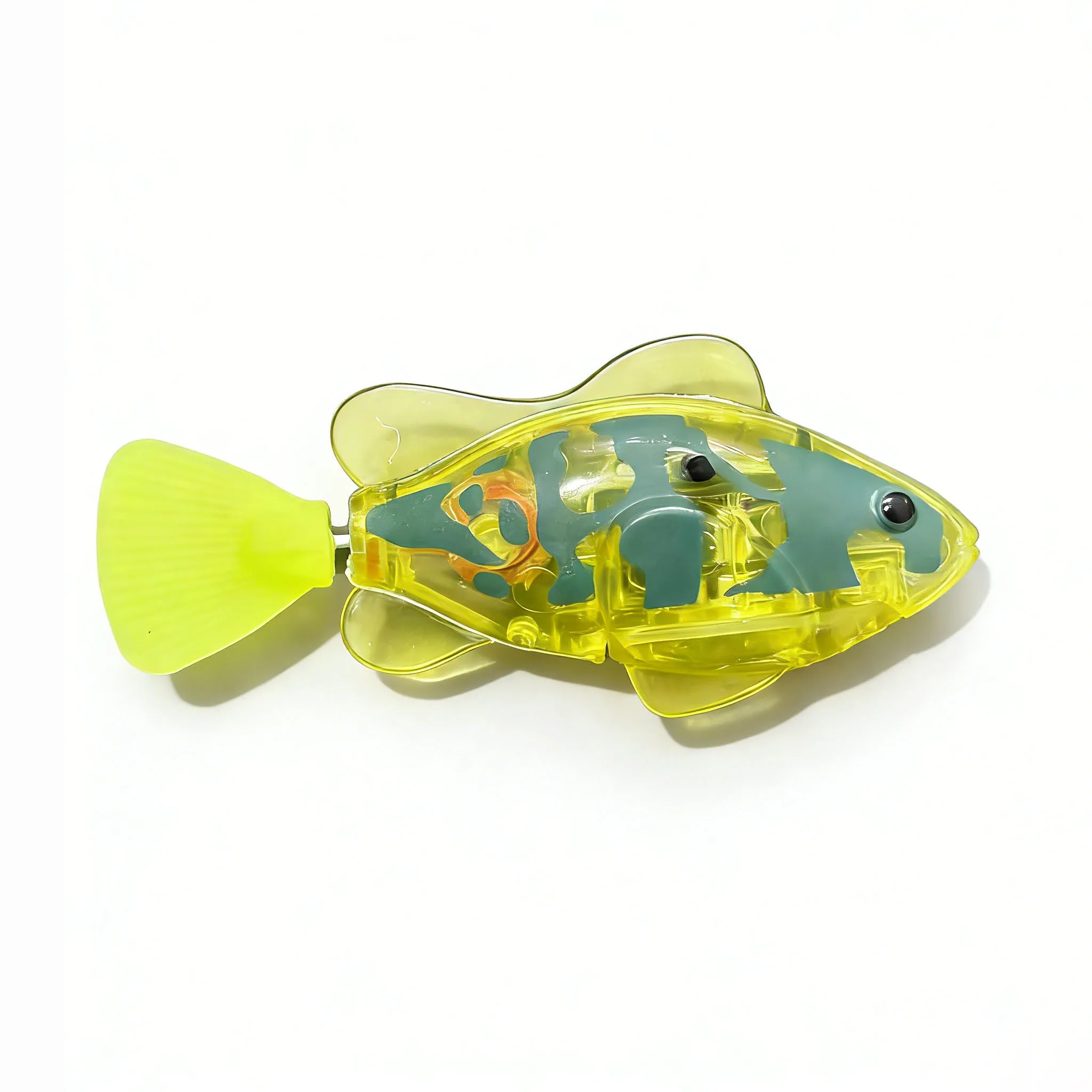 Roboter-Fisch-Spielzeug mit LED-Beleuchtung, Wasseraktivierte Schwimmtiere für Pool, Elektronischer