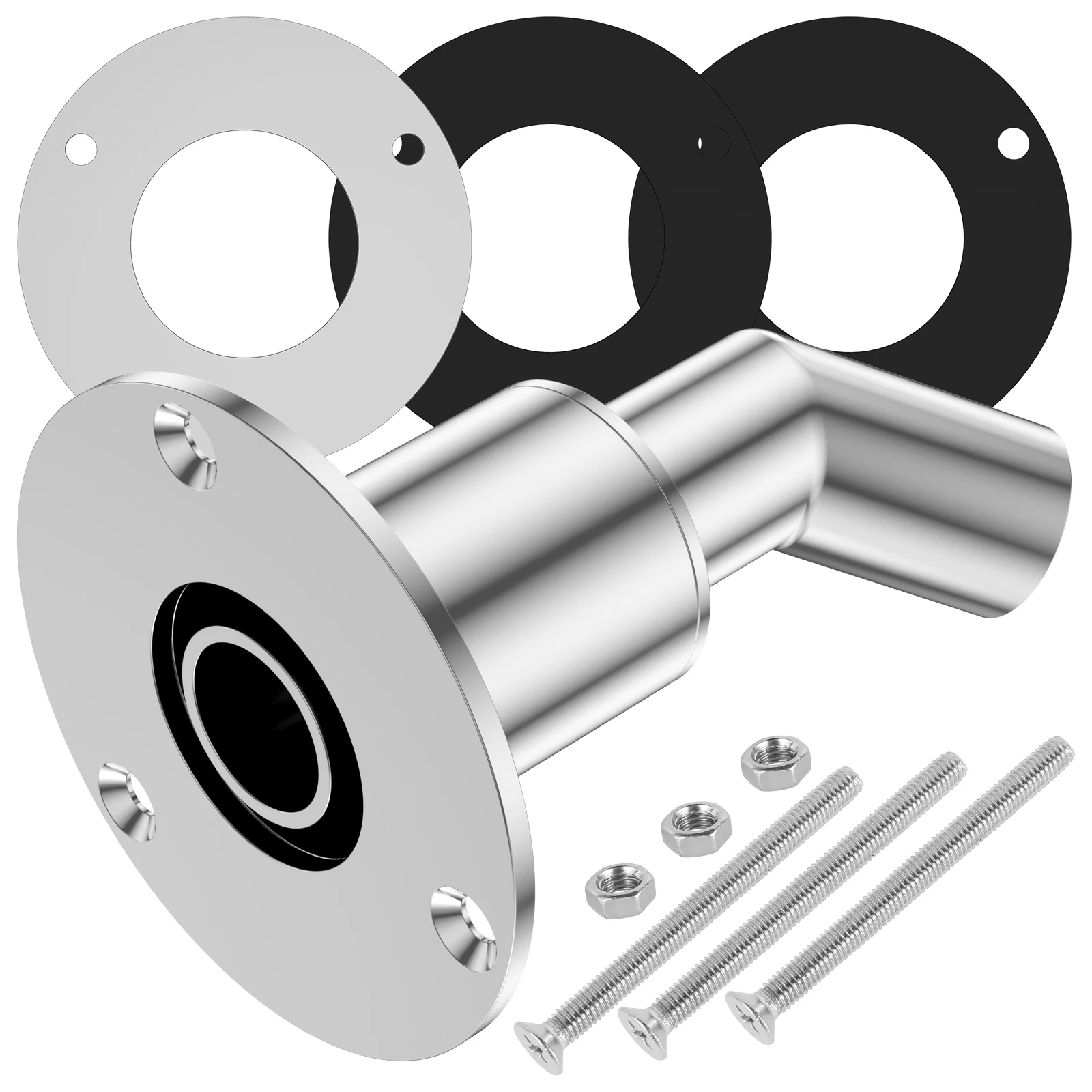 Gerade durch Rumpf-Auspuffhaut, 316 Edelstahl-Auspuffrohr-Montagesatz, passend für 24-mm-Rohr