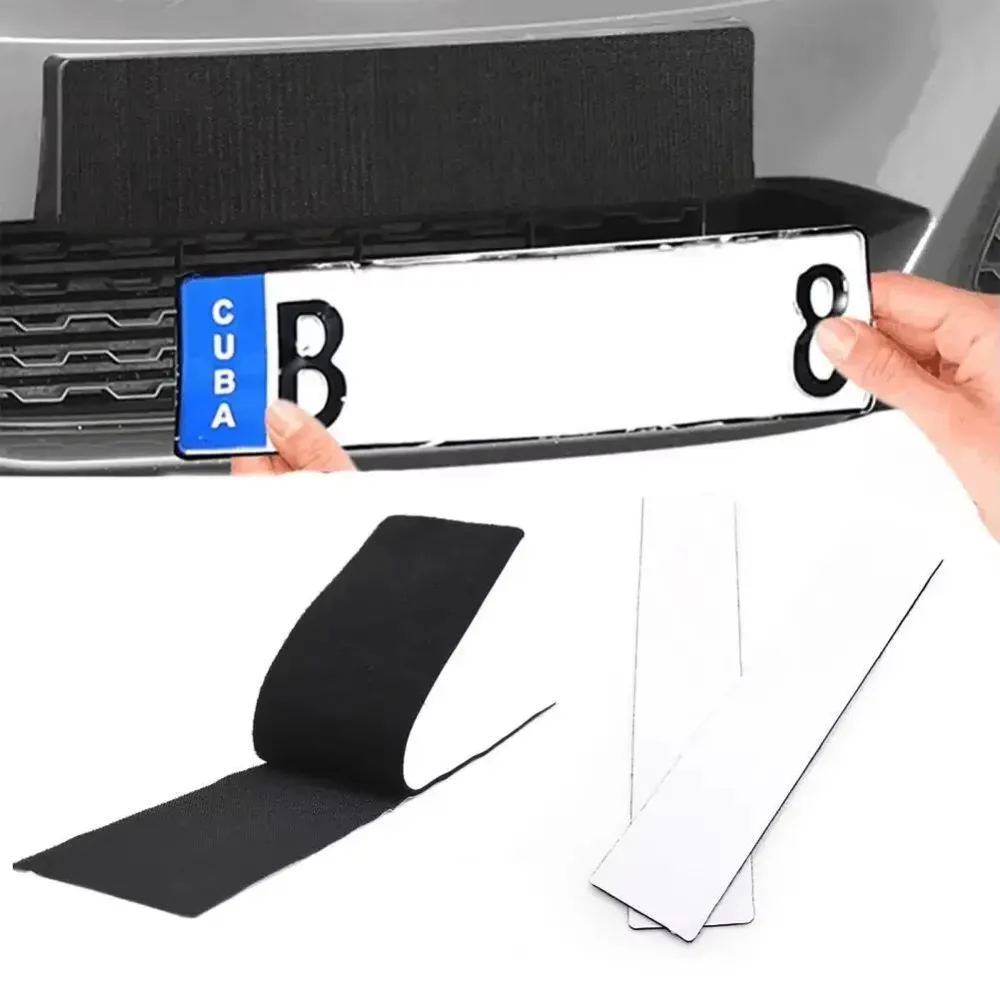 Einzigartige Rahmenlose Kennzeichen Harmlose Polyester Klebstoff Kennzeichen Halter Langlebige Nummer Auto