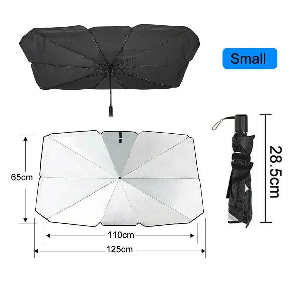 Auto Sonnenschirm Regenschirm Frontscheibe Silber Kleber Sonnenschirm Regenschirm UV-beständig Klapp Auto