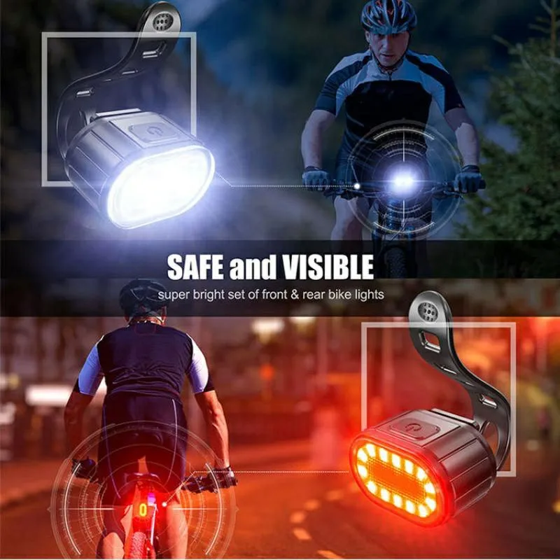 BUCKLOS Fahrradbeleuchtung Vorne/Hinten/Set, Fahrradlampe LED – Bild 2