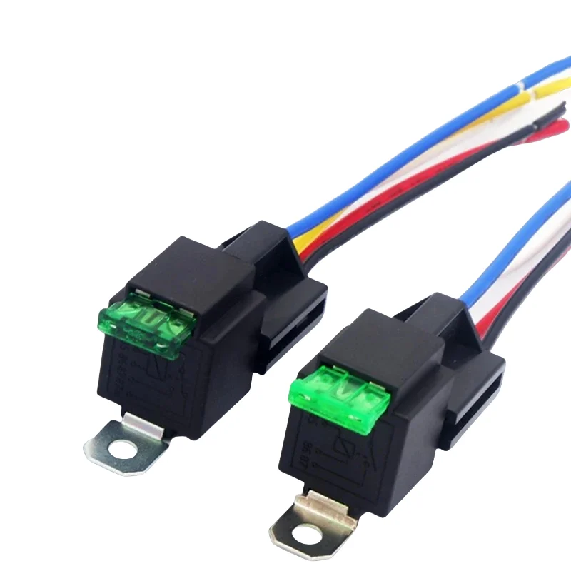 12V DC 4P 5P Auto-Sicherungsrelais 30A Normalerweise Offen Relais mit Sockel und Kabel
