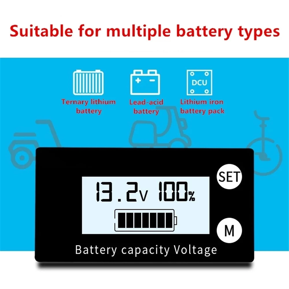 Batteriekapazitätsanzeige DC 8V-100V Blei-Säure-Lithium-LiFe PO4 Auto – Bild 5