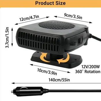 [A64E] Autoheizung Schnellheiz- und Kühlventilator Elektrische Autoheizung Entfroster Entnebler