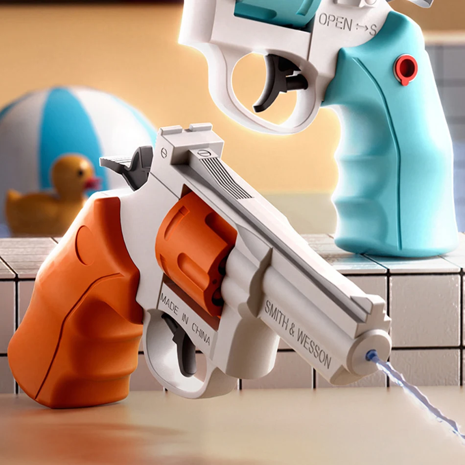 HUIQIBAO 2025, Sommer-Revolver-Wasserpistole, Spielzeug, mechanische – Bild 3