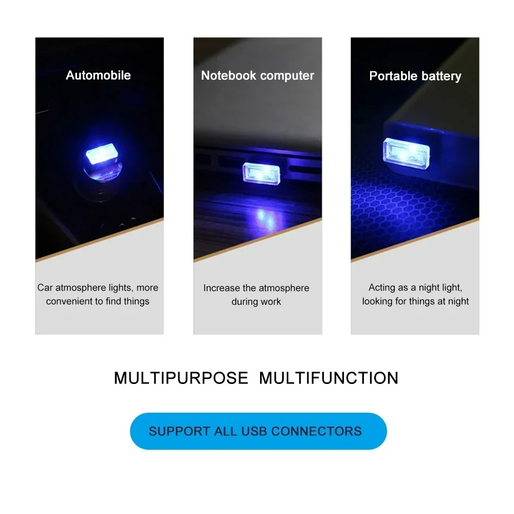 USB Auto Umgebungs LED Licht Tragbare Nacht Dekor Multi-verwenden – Bild 6