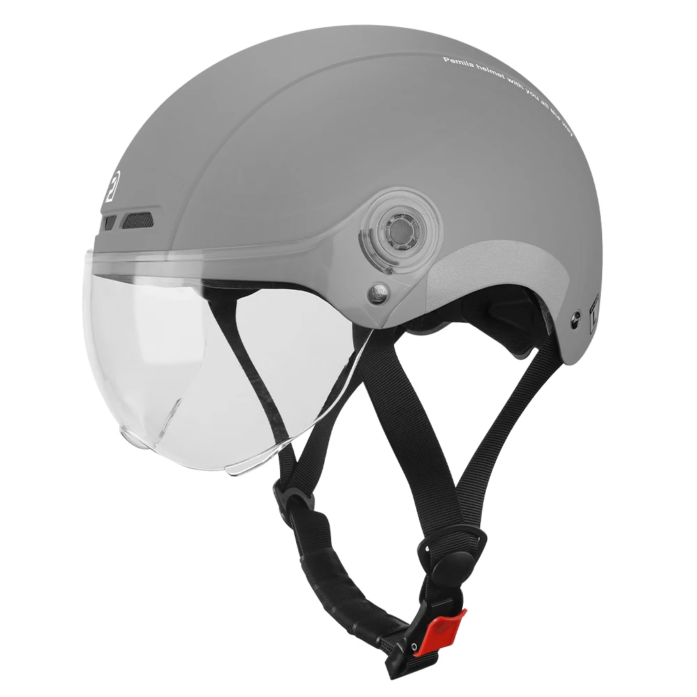 PEMILA Fahrradhelm mit Schutzbrille, Objektiv, Gehörschutz, reflektierender Aufkleber, Fahrradhelm, MTB