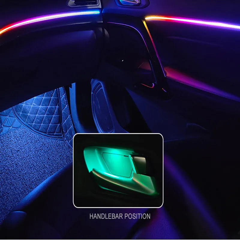 Universal Symphony Auto LED Umgebungslicht 64 RGB Farbe Auto Innenraum – Bild 2