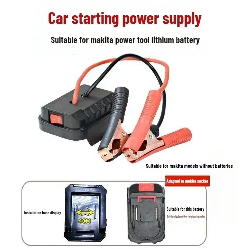 Makita Autobatterie Starthilfe Lithium-Notstrombank mit verdickten Kupferklammern mit zwei USB-Ladeanschlüssen