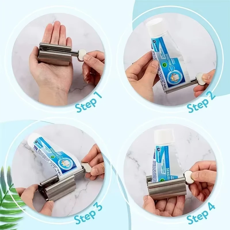 Edelstahl-Wringer-Roller, drehbarer Spender für Salben, Kosmetik – Bild 5