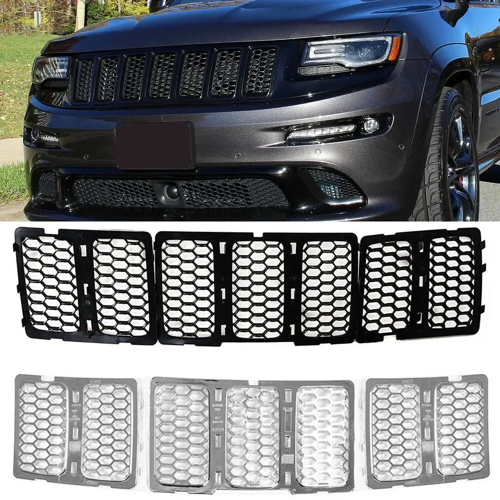 Auto-Frontgrill-Dekorations-Set, Kühlergrill-Abdeckung, Passend für Jeep Grand Cherokee Modelle (3 Stück)