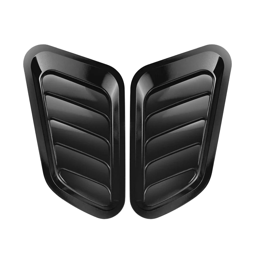 Universal Auto Haube Scoop Carbon Faser Lufteinlass Vent Abdeckung 2PCS Styling Zubehör Außen Dekoration