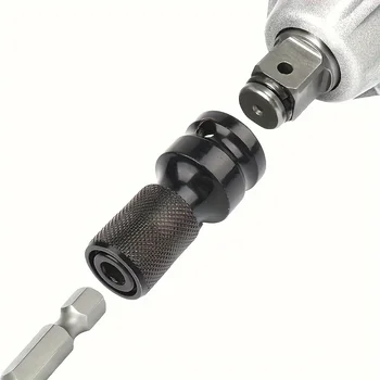 1/2 Vierkant auf 1/4 Sechskant Ratsche Hülse Schlagschrauber Hülse Set Adapter Schraubenschlüssel Antrieb