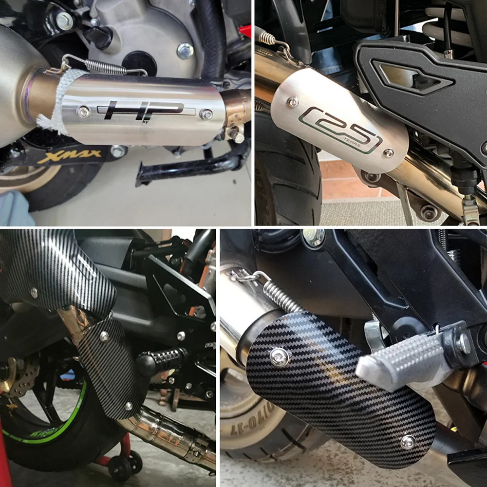 Motorrad Auspuffrohr Schutz Schalldämpfer Hitzeschild Abdeckung Escape – Bild 2