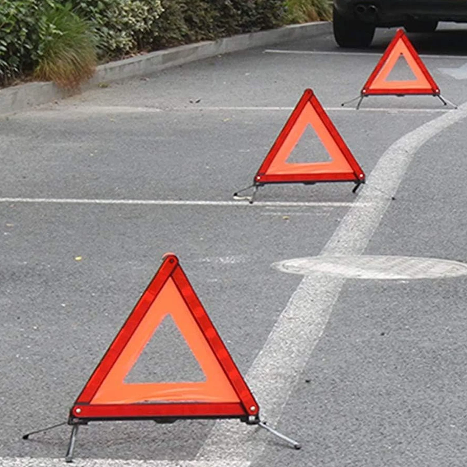 Reflektierendes Dreieck-Warnschild, faltbares – Bild 3