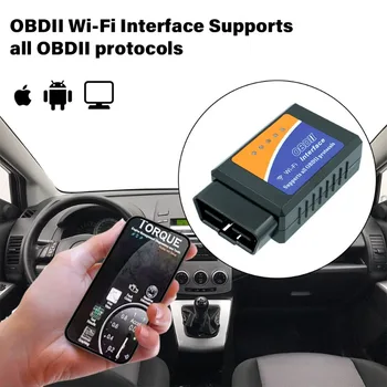 OBD2-Scanner ELM327 Auto-Diagnosegerät Codeleser-Tool V1.5 WIFI Bluetooth OBD 2 für Android IOS