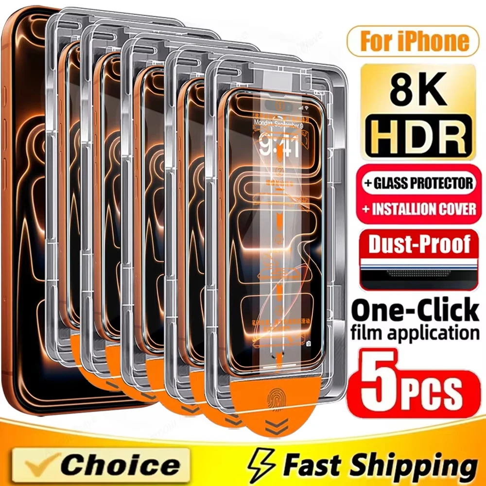 Oleophobe Beschichtung, gehärtetes Glas für iPhone 18, 17 Pro Max, 16, 15, 14 Plus, Air, 13, 12 Mini, 11