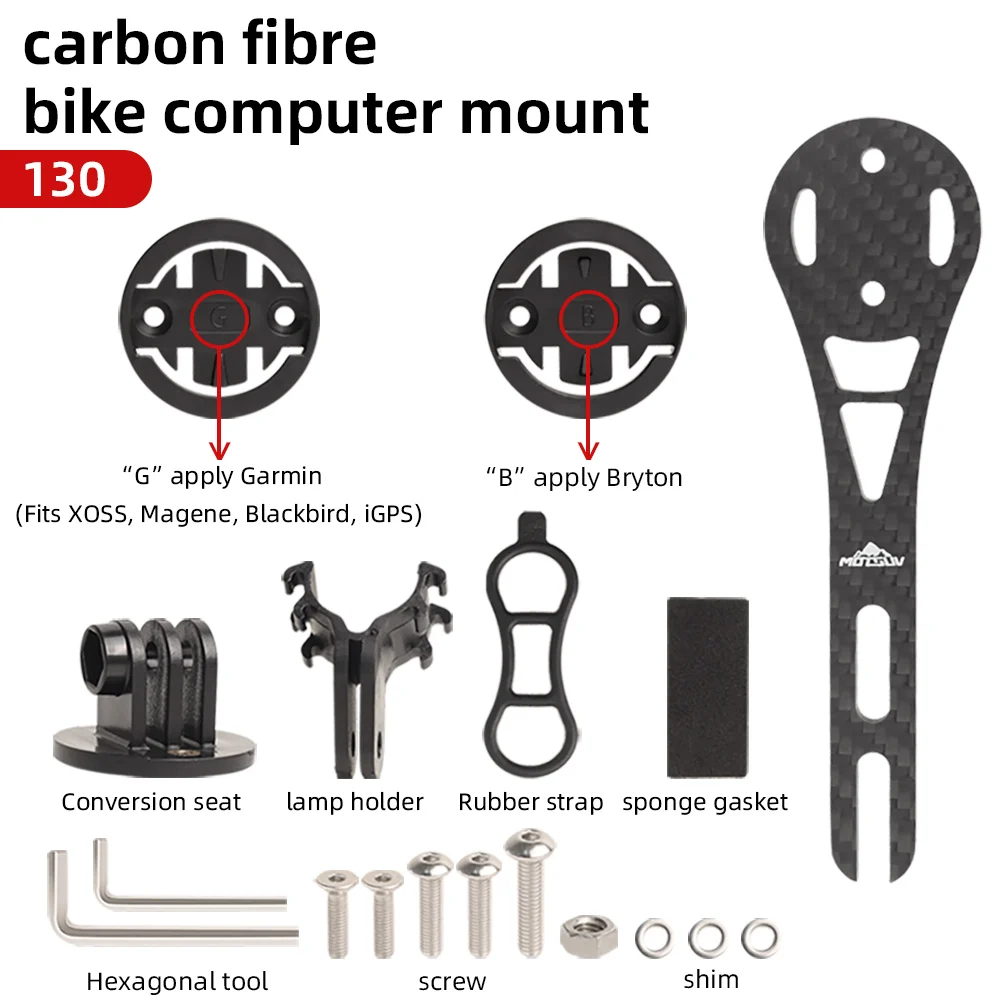 Motsuv Kohle faser Tacho halter integrierte Lenker halterung für Wahoo/Bryton/Garmin Tacho halterung Fahrrad