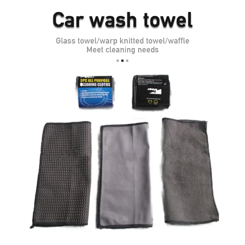Auto wasch reinigungs kits Mikro faser tücher erröten (9 Stück) – Bild 3