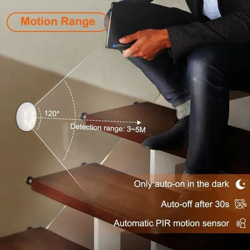 Motion Sensor LED Nachtlicht USB Aufladbare Nacht Lampe Für Küche – Bild 3