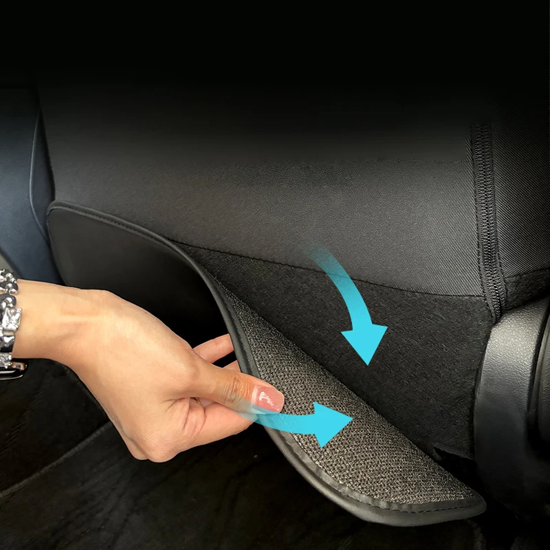 Mikrofaser-Autositz-Rückenschutz-Kits, Anti-Kick-Rücksitzbezug für Toyota RAV4 Yaris Prius Corolla Camry Hilux