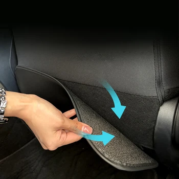 Mikrofaser-Autositz-Rückenschutz-Kits, Anti-Kick-Rücksitzbezug für Toyota RAV4 Yaris Prius Corolla Camry Hilux