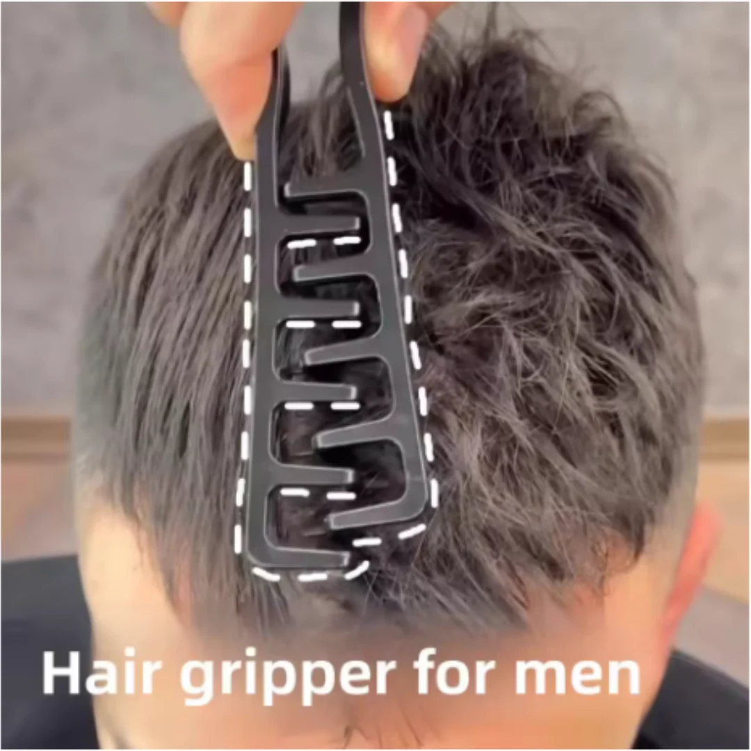 Flauschiger Haarstyling-Kamm für Männer, V-förmiger – Bild 3