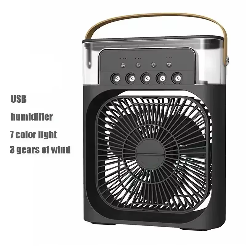 3-in-1 neuer Ventilator, Klimaanlage, kleiner Luftkühler für den Haushalt, LED-Nachtlicht, tragbarer