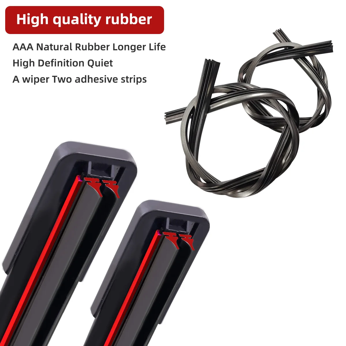 Universal Front Auto Wischer Klingen Doppel Schicht Gummi Weiche – Bild 5