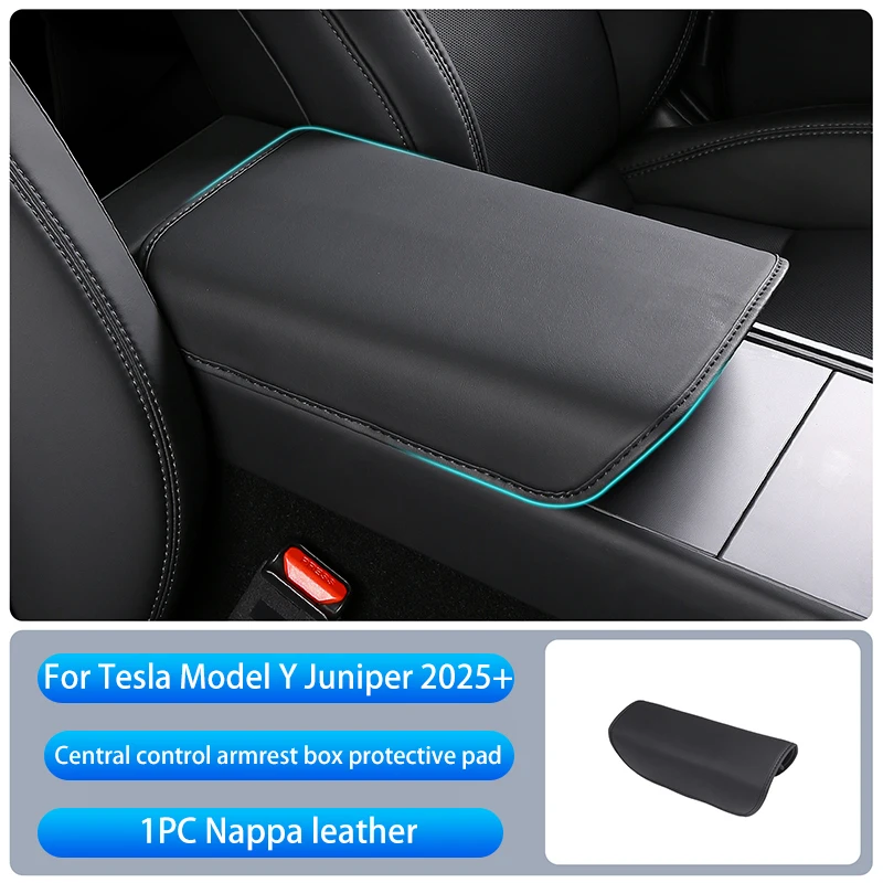 Tesla Modell Y Juniper 2025 + Center Konsole Zwei Seite Panel Anti Kick Pad Schutz Leder Aufkleber Fuß