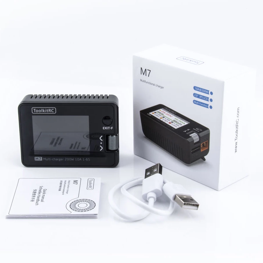 ToolkitRC M7 200W 10A DC Balance Ladegerät Entlader für 1-6S Lipo – Bild 3