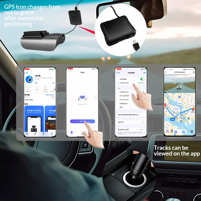 UHD 4K WLAN Dashcam mit Nachtsicht, Videorekorder, Fahrtenschreiber – Bild 4