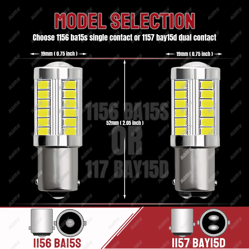 P21W Ba15s 1156 Bay15d 1157 LED Birne Blinker DRL Nebel Schwanz Bremse – Bild 2