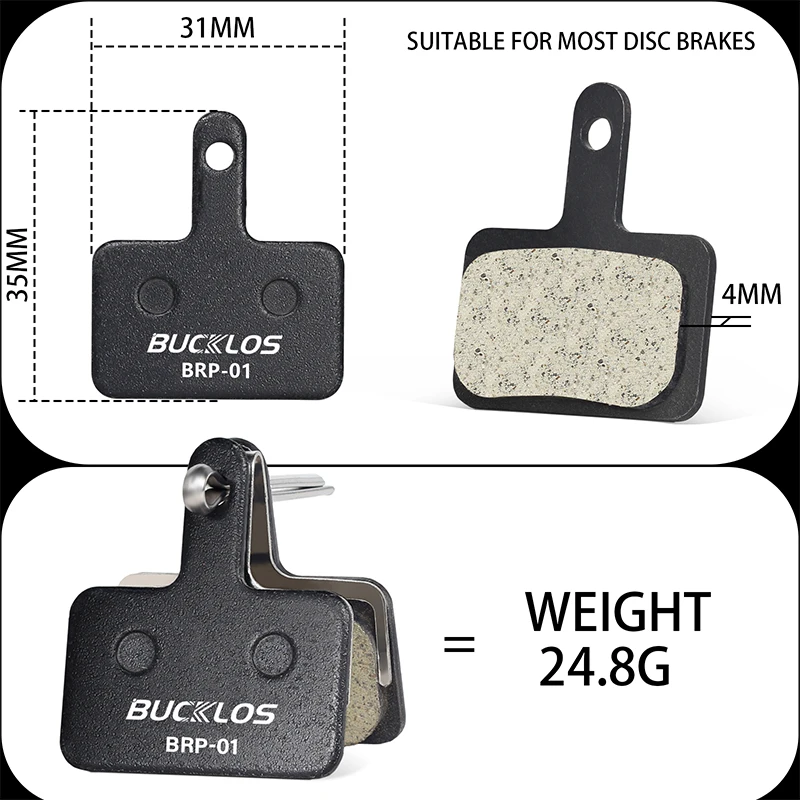 BUCKLOS Harz Scheibenbremsbelag Für SHIMANO B01S Verschleißfeste – Bild 3