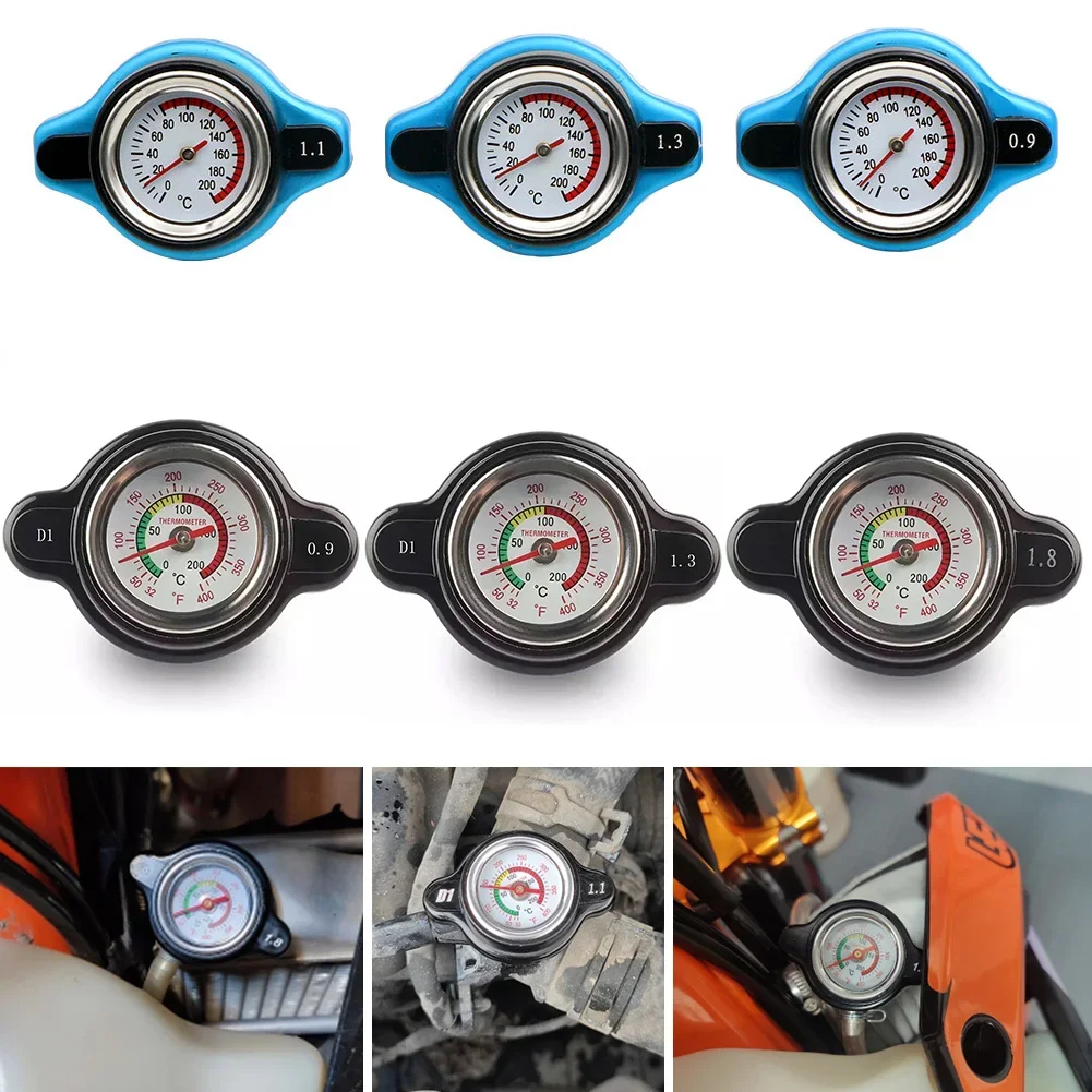 Auto Motorrad Styling Thermo Kühlerdeckel Tankdeckel Wassertemperaturanzeige mit Utility Safe 0,9 Bar/1,1