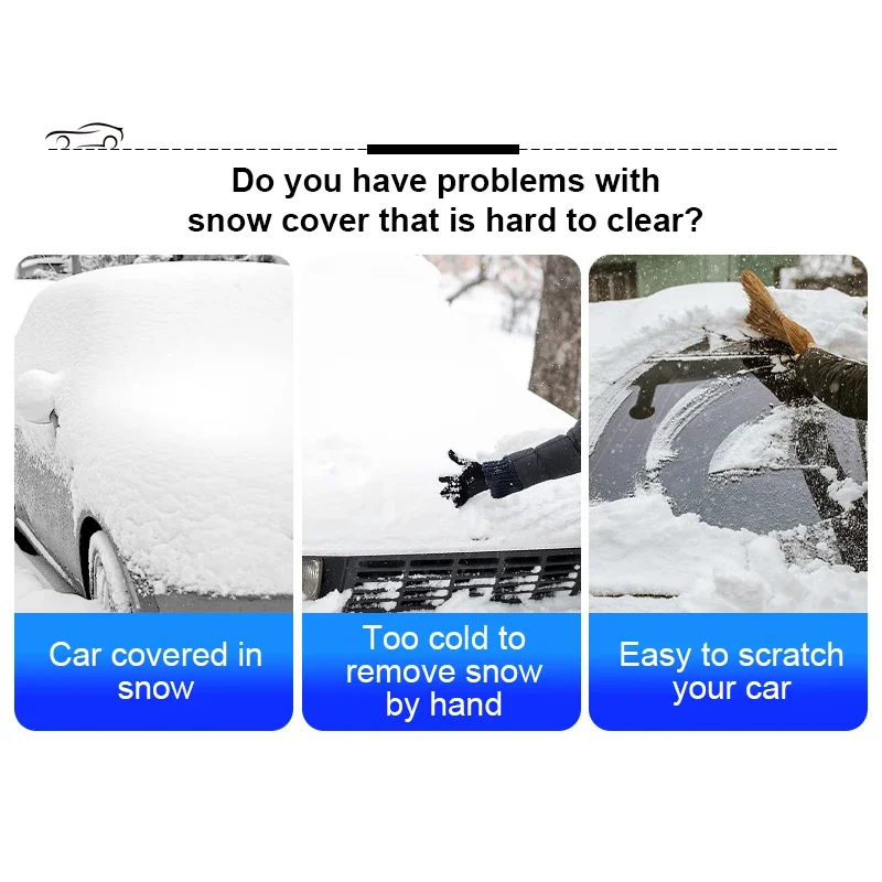 Auto Schnee Schaufel Ausziehbare Eis Schaber Schnee Pinsel Abnehmbare – Bild 2