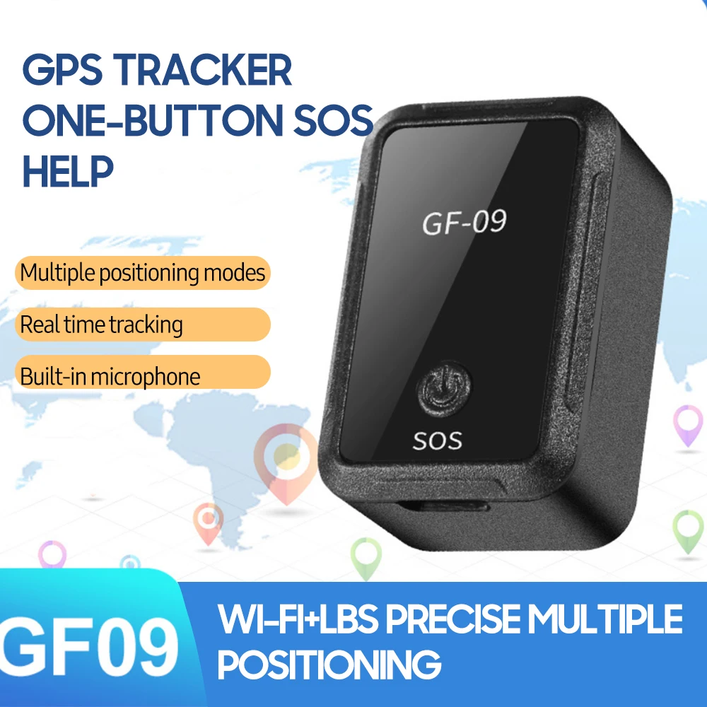 GF09 Mini GPS Tracker Auto L Ocator Echtzeit Tracking Standort Sprachaufzeichnung Anti-verloren Stellungsgerät
