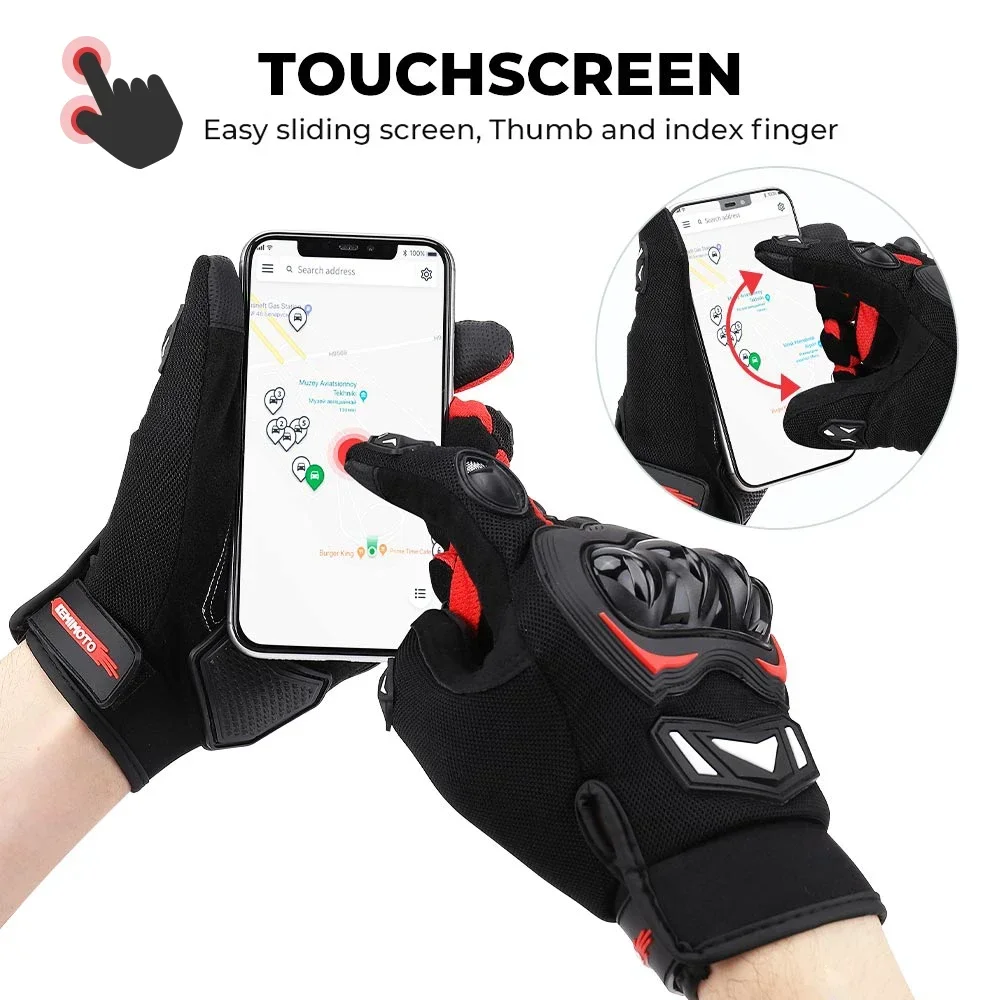 KEMIMOTO Sommer Motorrad Handschuhe CE Reiten Handschuhe Knuckle – Bild 2