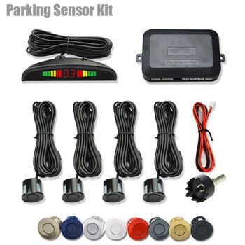 Auto LED Parkplatz Sensor Kit mit 4 Radar Genaue Digitale Anzeige der Hindernis Abstand Alarm Parktronic Kit
