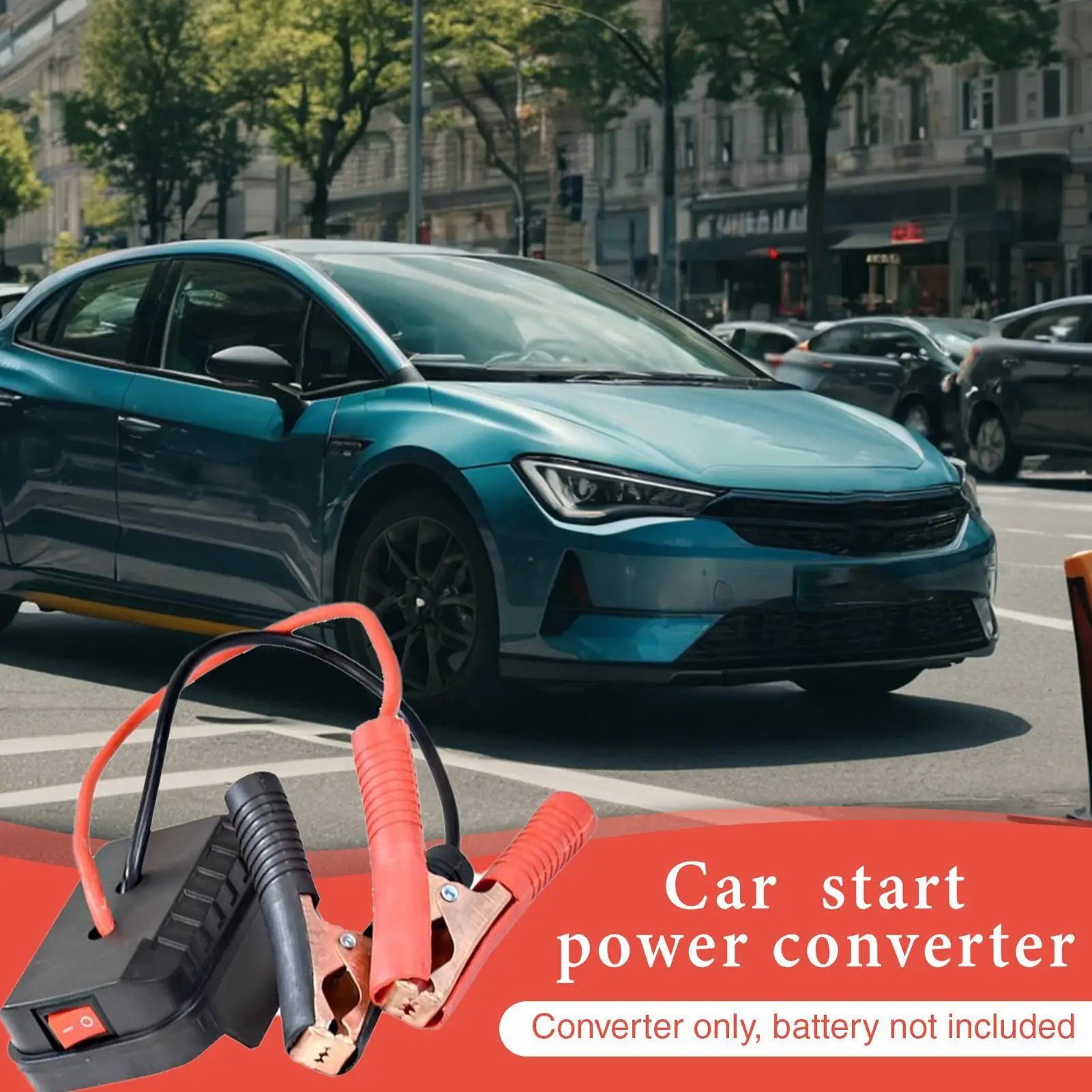 Zündgerät Starthilfe-Ladegerät für Lithium-Batterie, Starthilfekabel-Adapter, Notstrom mit Klemme