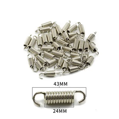 Slip-On 2-teilige Universal-Motorrad-Auspufffedern aus Edelstahl, Auspuff-Vorder-Mittelverbindungsrohr