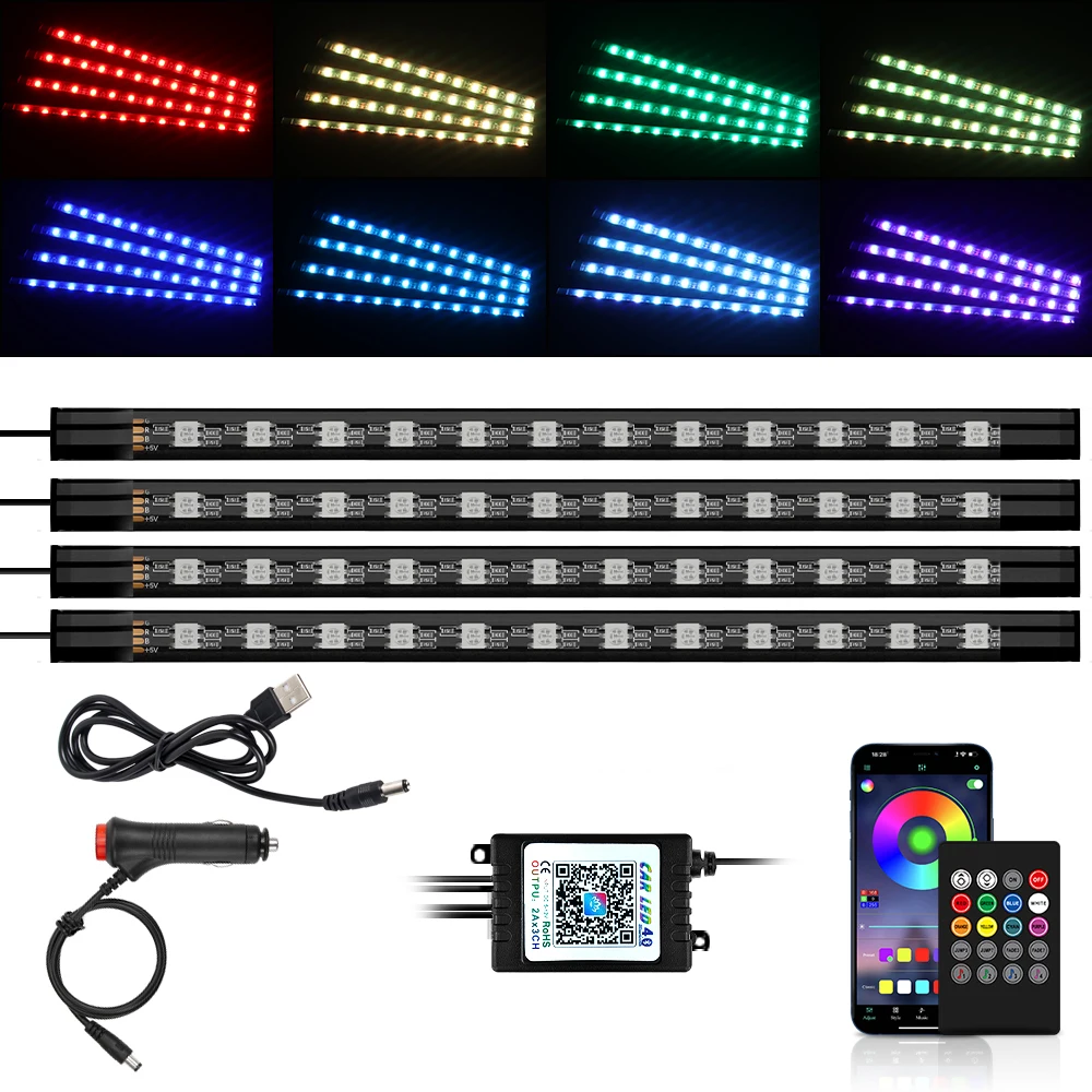Auto Innen Dekorative Lampen Streifen Atmosphäre Lampe Kaltes Licht – Bild 6