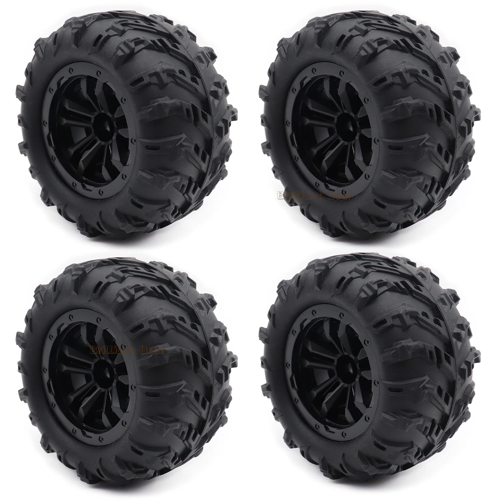 12mm Hex Skidproof Gummi Reifen 6034 für SCY 16101 PRO 16102 PRO Upgrade 1/16 RC Monster Truck rad (4 Stück)