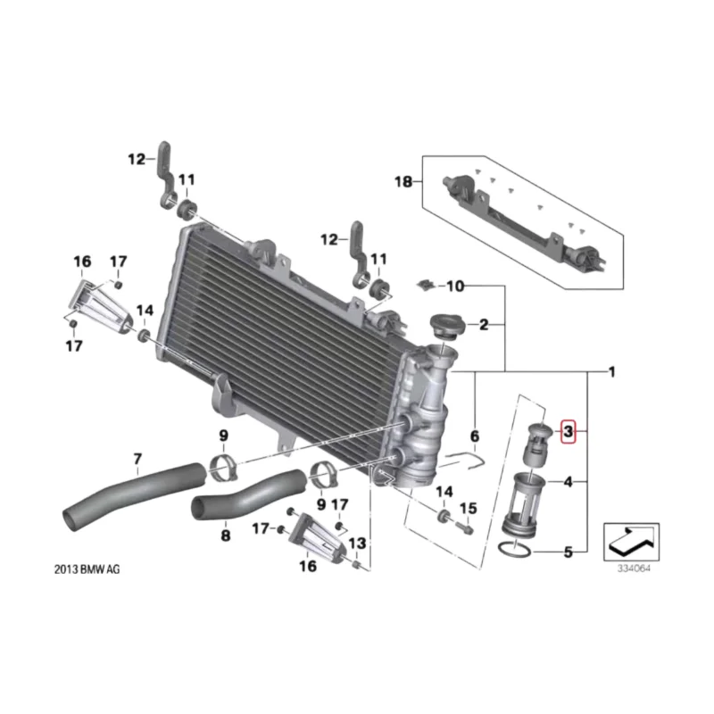 Thermostat-Wasserpumpenventil für BMW C600 C650 Sport C650Gt F800R – Bild 2